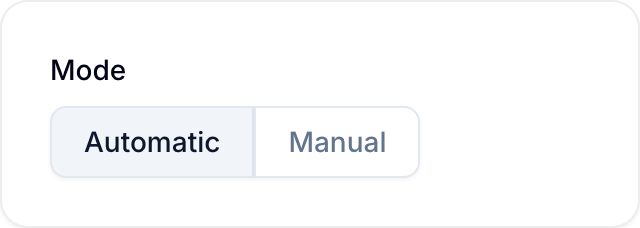 Automatic and Manual bar chart modes Automatic and Manual bar chart modes