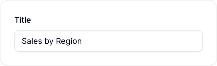 Bar graph title field Title field for a new bar graph