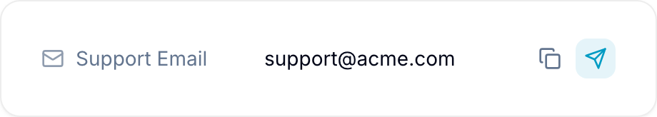 Stored email address that opens the default email application Stored email address that opens the default email application